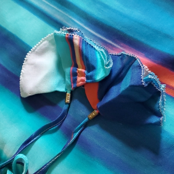 Vix Paula Hermanny Swimwear Cover-Up Kay Short Dress Al Mare Print S - Picture 11 of 11